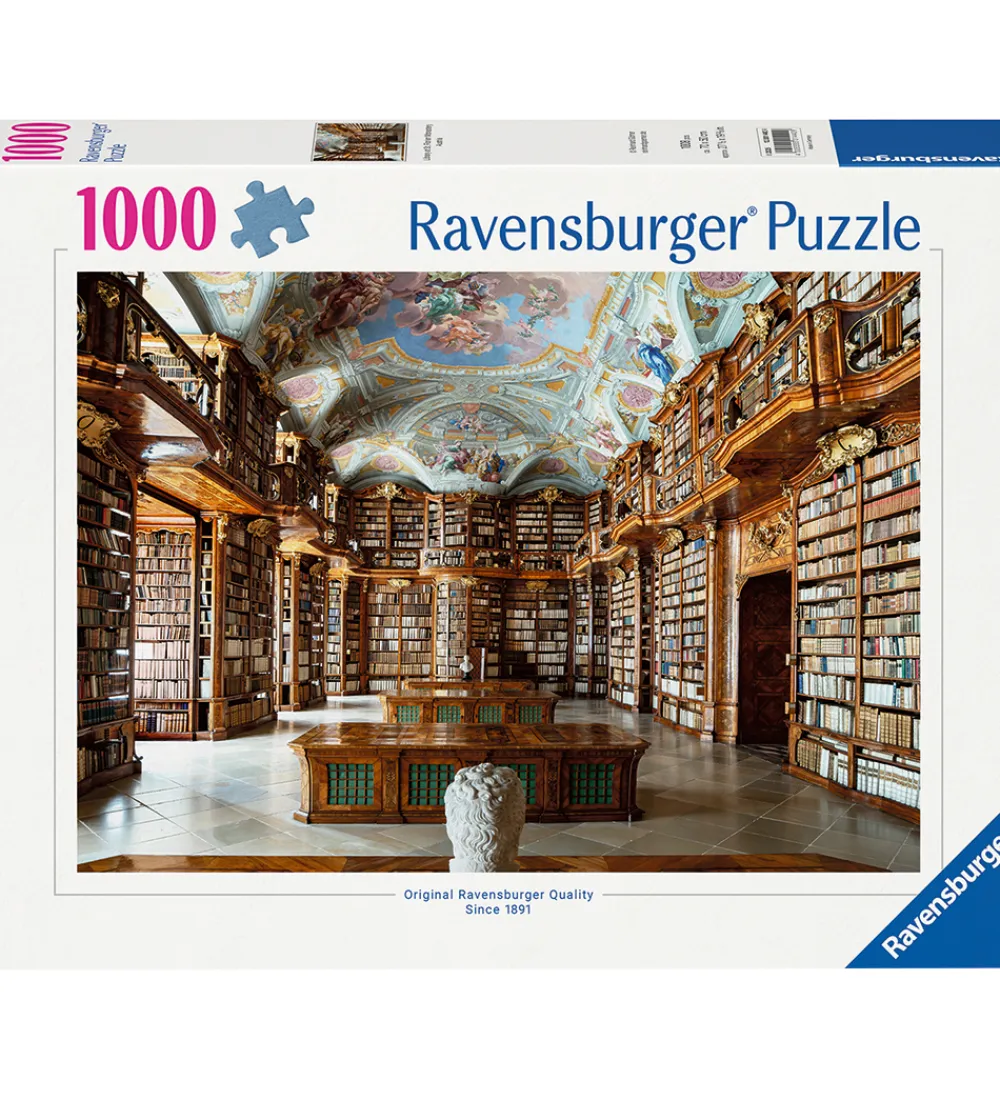 Puslespil-Ravensburger Puslespil - 1000 Brikker - Library at St. Florian M