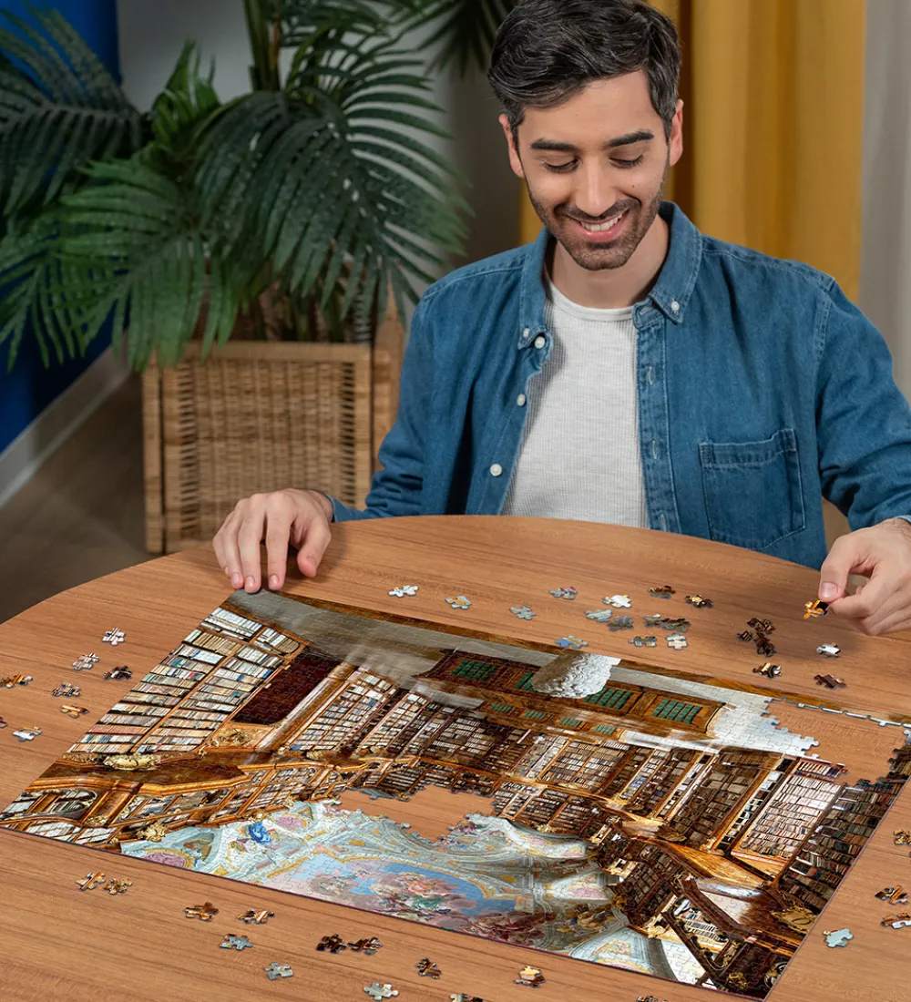 Puslespil-Ravensburger Puslespil - 1000 Brikker - Library at St. Florian M