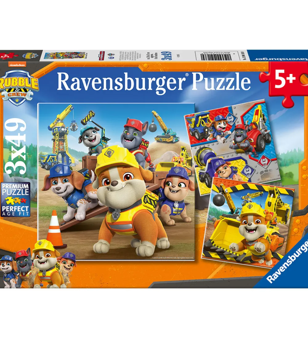 Puslespil-Ravensburger Puslespil - 3x49 Brikker - Rubble & Crew