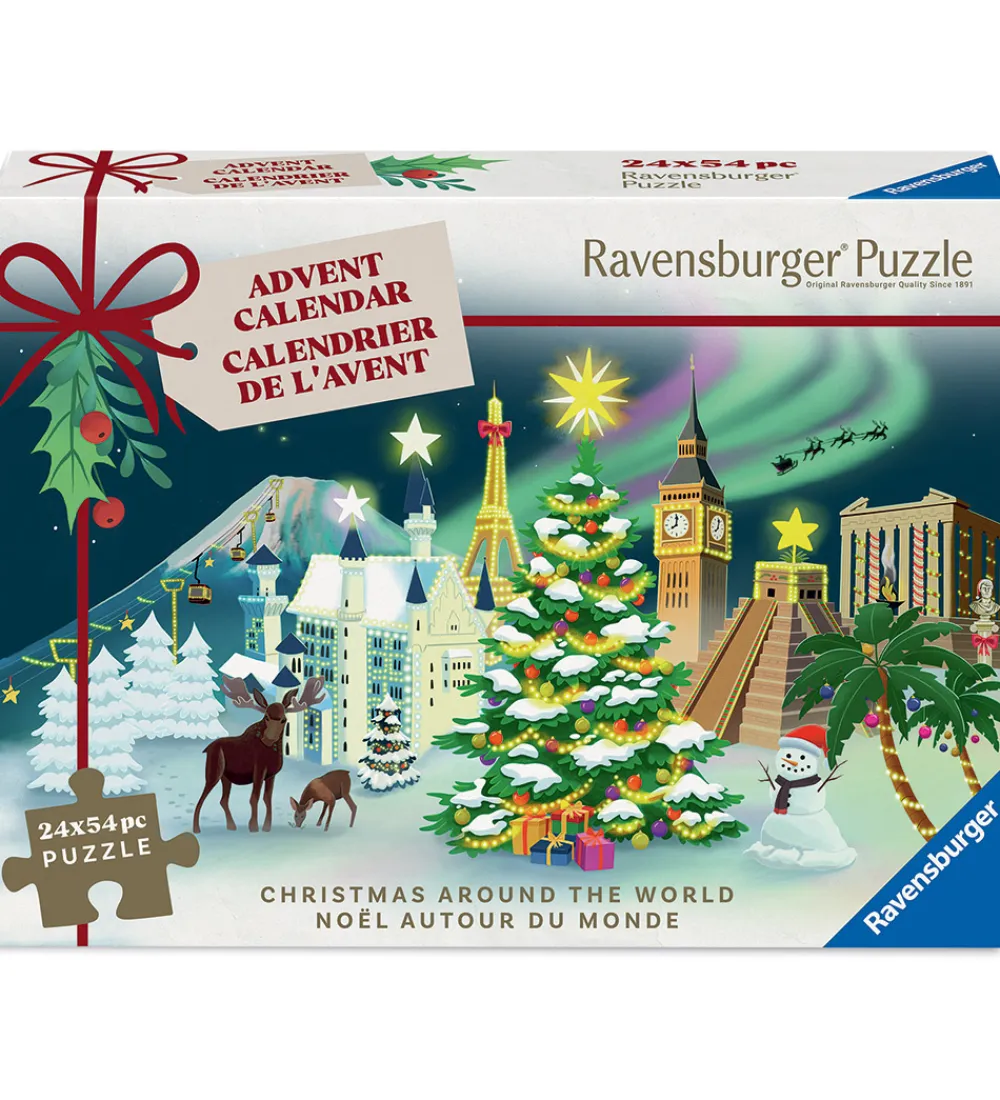 Puslespil|Julekalender-Ravensburger Puslespil - 24x54 Brikker - Julekalender - Christma