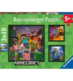 Puslespil-Ravensburger Puslespil - 3x49 Brikker - Minecraft