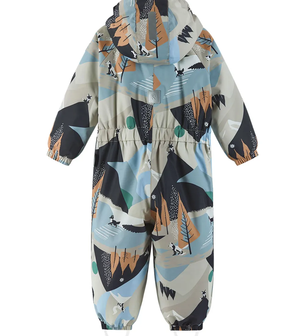 Flyverdragter-Reima Flyverdragt - Puhuri - Earthy Beige m. Print