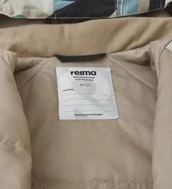 Flyverdragter-Reima Flyverdragt - Puhuri - Earthy Beige m. Print