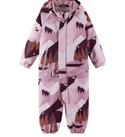 Flyverdragter-Reima Flyverdragt - Puhuri - Grey Pink m. Print
