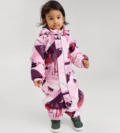 Flyverdragter-Reima Flyverdragt - Puhuri - Grey Pink m. Print