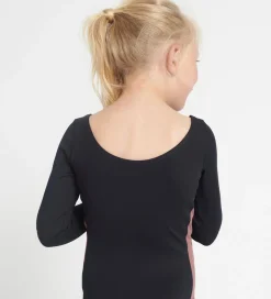 Gymnastiktøj-Rethinkit Gymnastikdragt - Frida - Midnight Blue m. Gammelrosa