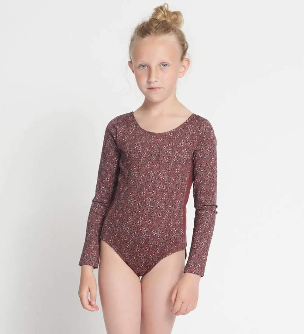 Rethinkit Gymnastiktøj*Gymnastikdragt - Frida - Rose Brown Flowers