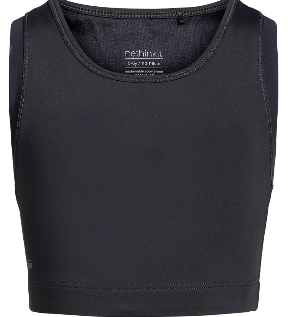 T-Shirts Og Toppe-Rethinkit Sportstop - Cropped - Thea - Sort