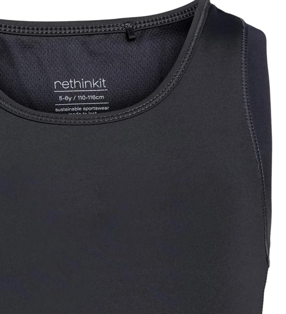 T-Shirts Og Toppe-Rethinkit Sportstop - Cropped - Thea - Sort