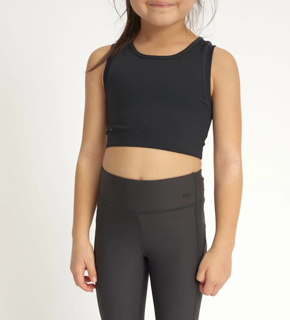 T-Shirts Og Toppe-Rethinkit Sportstop - Cropped - Thea - Sort