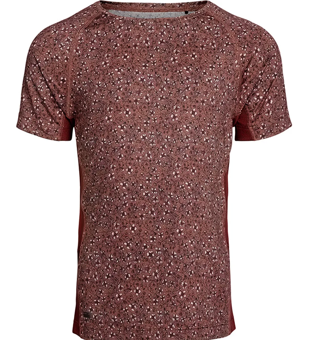 T-Shirts Og Toppe-Rethinkit T-shirt - Carla - Rose Brown Flowers
