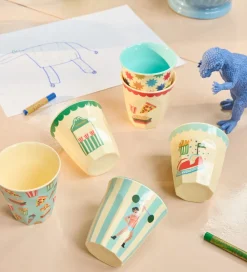 Kop Og Tudekop-Rice Kopper - Melamin - 6 stk. - 160 ml - Mint Fun Fair