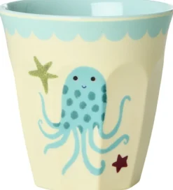 Rice Kop Og Tudekop*Kopper - Melamin - 6 stk. - 160 ml - Blue Ocean