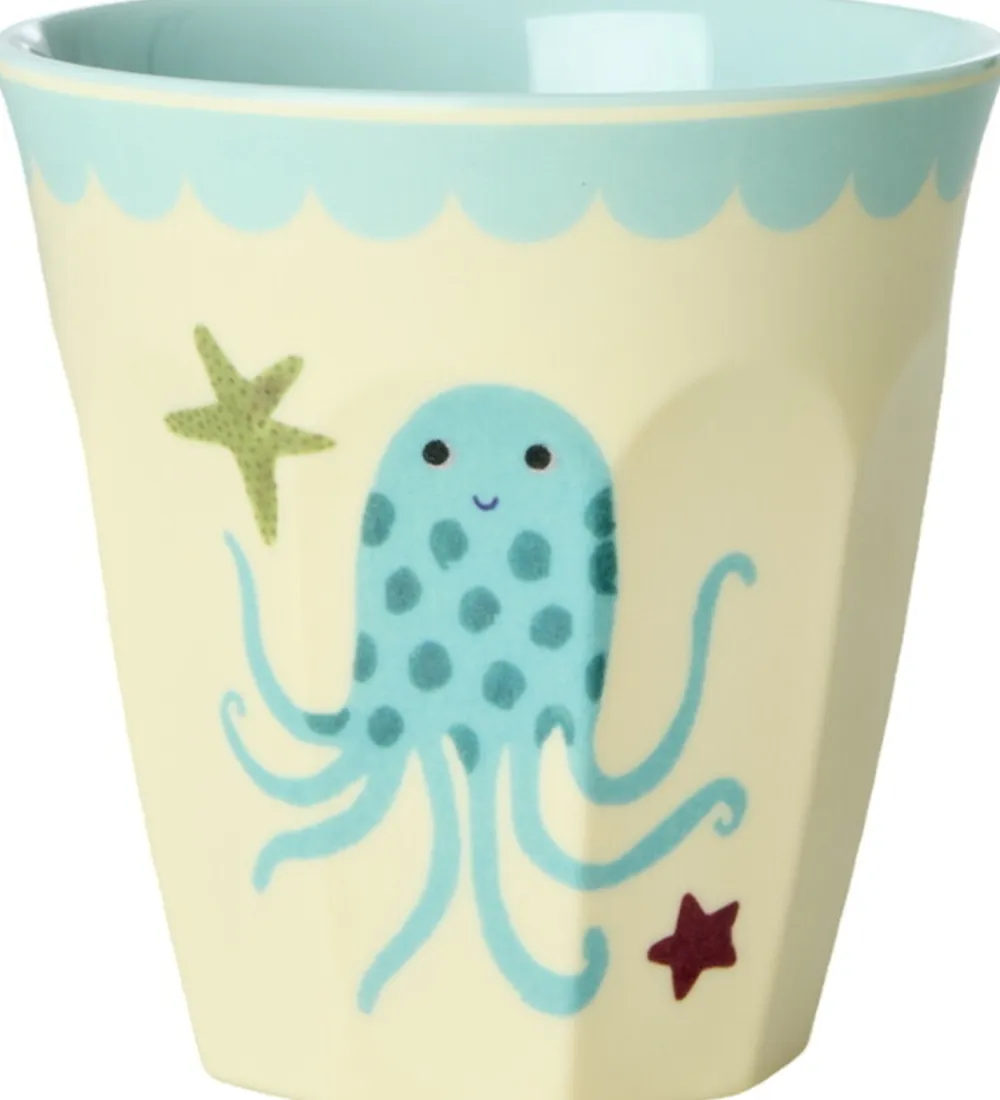 Rice Kop Og Tudekop*Kopper - Melamin - 6 stk. - 160 ml - Blue Ocean