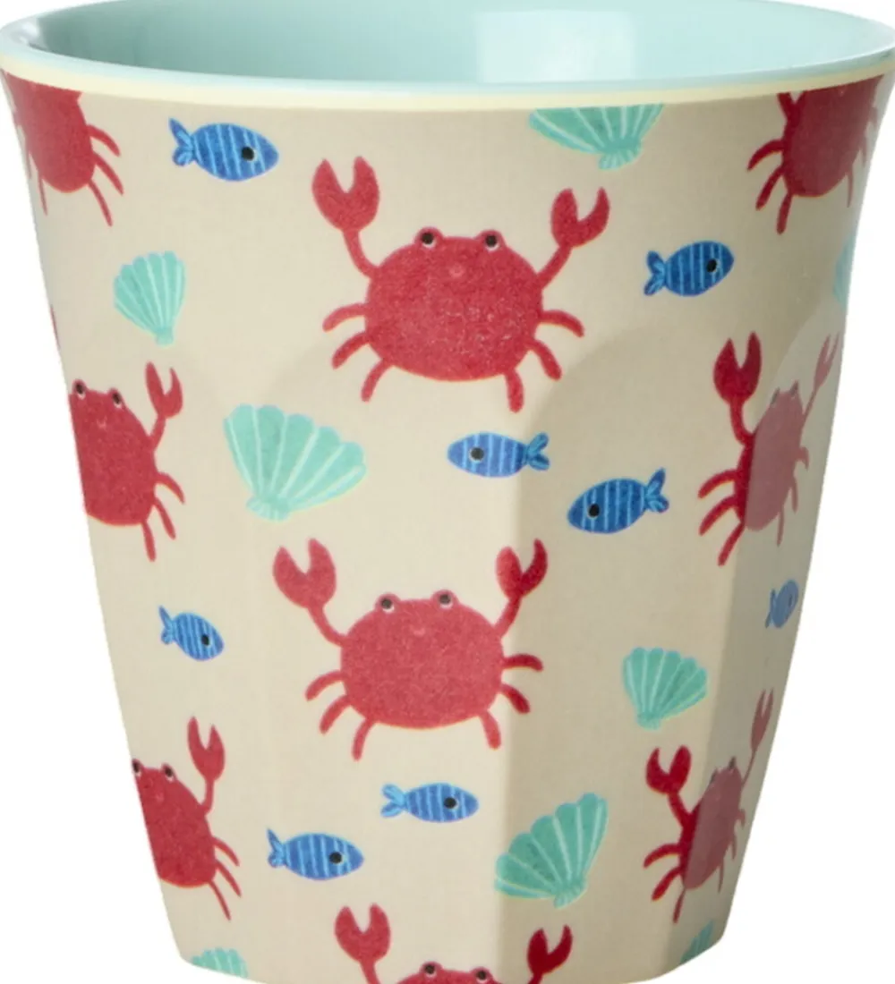 Rice Kop Og Tudekop*Kopper - Melamin - 6 stk. - 160 ml - Blue Ocean