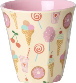 Rice Kop Og Tudekop*Kopper - Melamin - 6 stk. - 160 ml - Pink Fun Fair