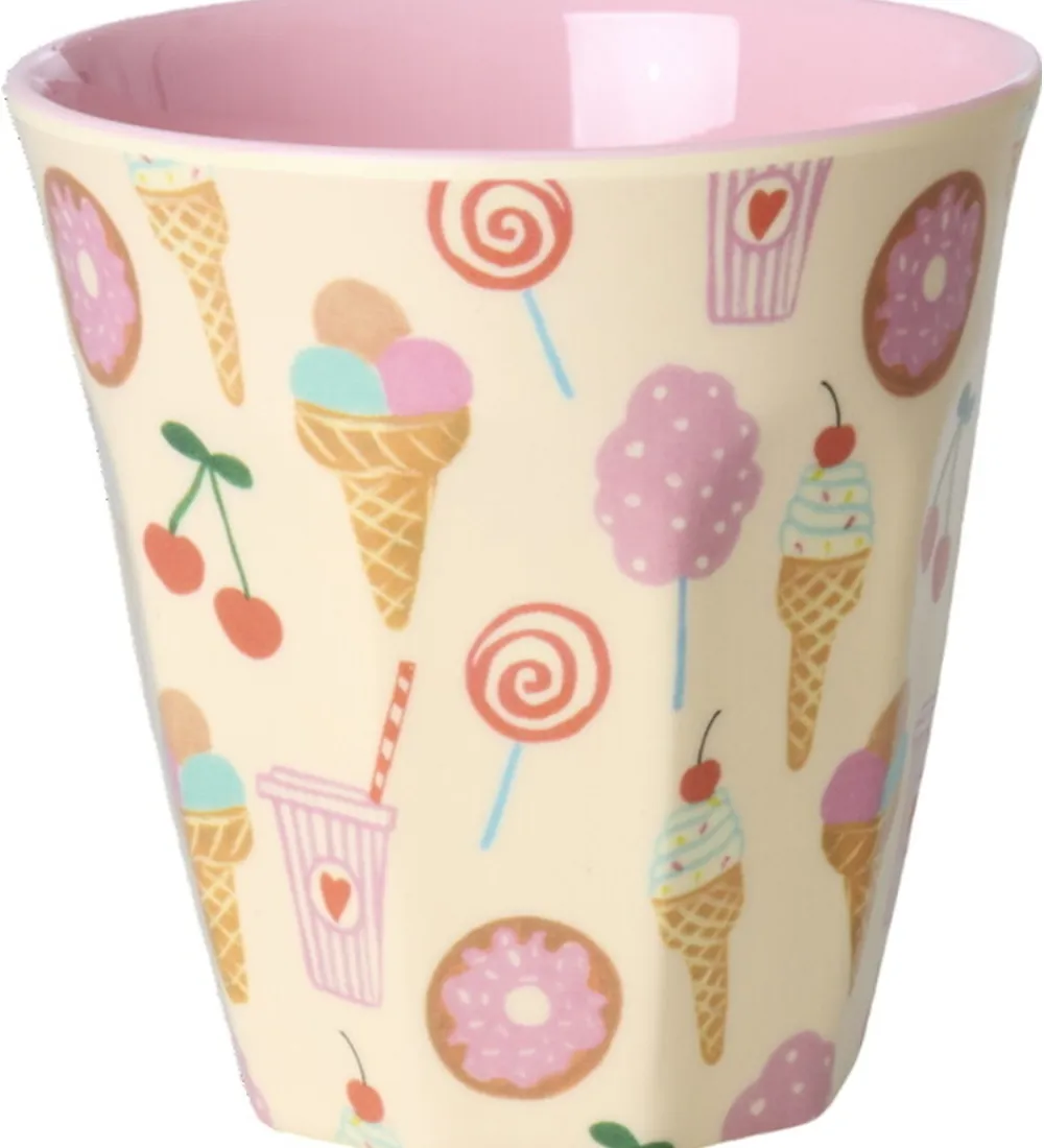 Rice Kop Og Tudekop*Kopper - Melamin - 6 stk. - 160 ml - Pink Fun Fair