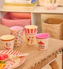 Rice Kop Og Tudekop*Kopper - Melamin - 6 stk. - 160 ml - Pink Fun Fair