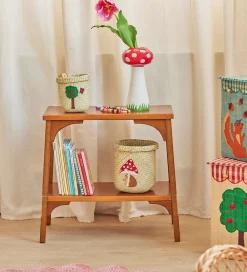Kurve|Opbevaring-Rice Opbevaringskurv - Raffia/Søgræs - Happy Forest - 20x20 cm -