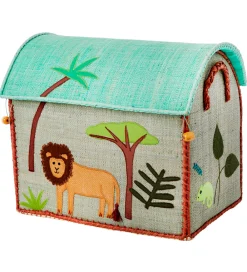 Kurve-Rice Opbevaringskurve - Raffia - 3 stk. - 52/45/37 cm - Jungle