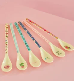 Børnebestik|Babyskeer-Rice Ske - Melamin - Latte - Pink/Check It Out