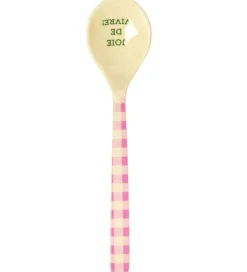 Børnebestik|Babyskeer-Rice Ske - Melamin - Tea - Pink/Check It Out