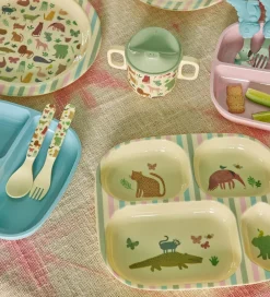 Rice Spisesæt*Spisesæt - Melamin - 4 stk. - Sweet Jungle Print