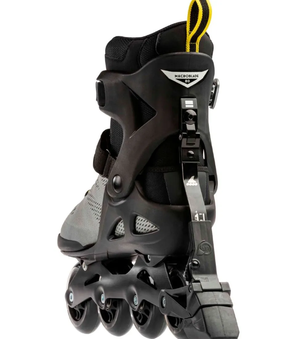Rulleskøjter|Rulleskøjter-Rollerblade Rulleskøjter - Macroblade - 80 ABT - Silver/Neon Yel