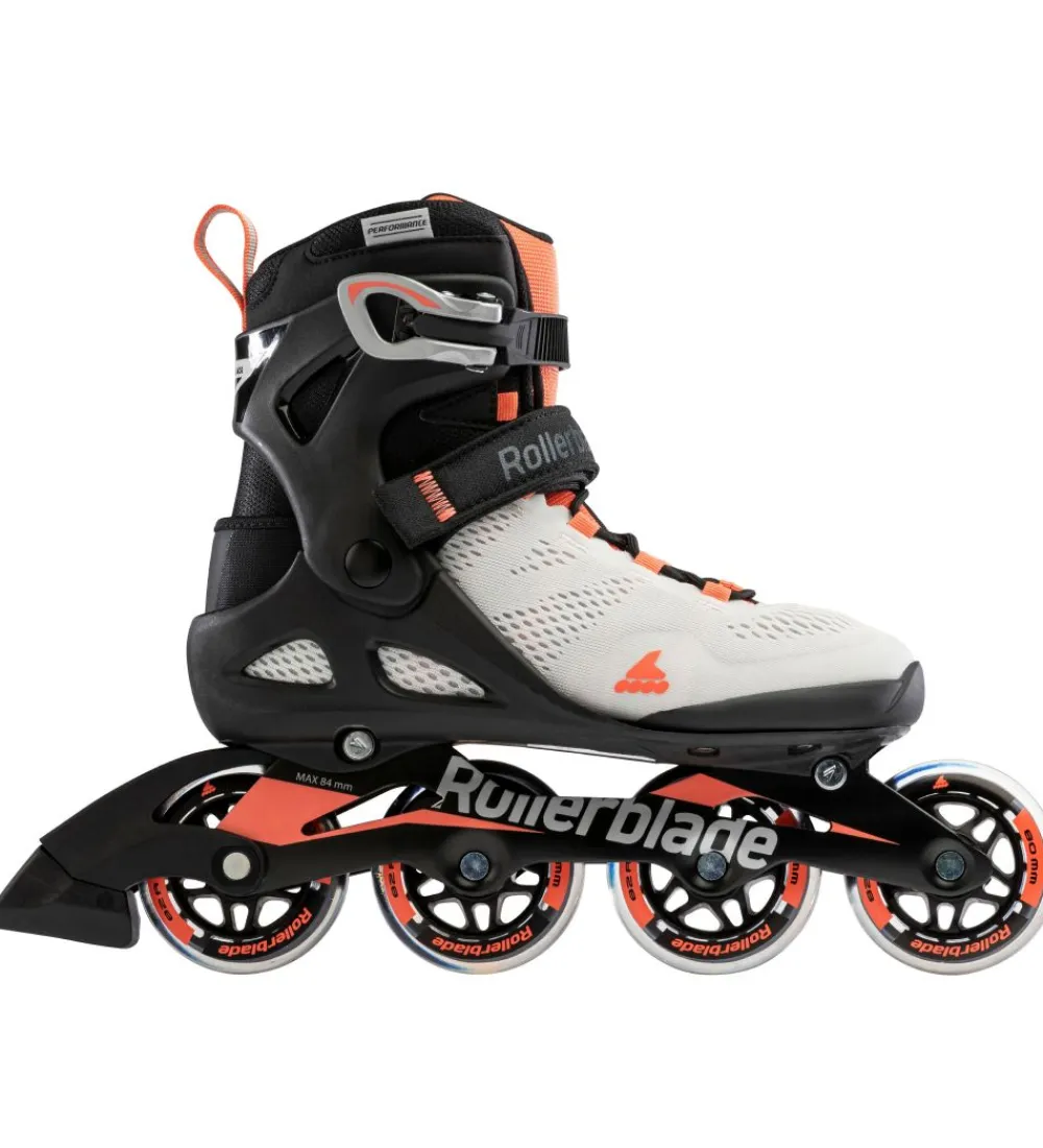 Rulleskøjter|Rulleskøjter-Rollerblade Rulleskøjter - Macroblade - 80 W - Gray/Coral - Inli