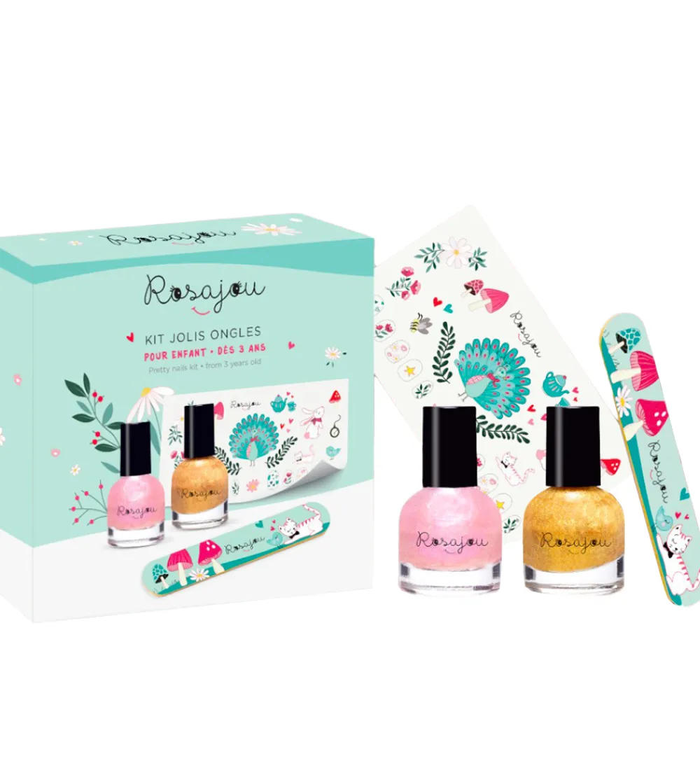 Neglelak-Rosajou Neglesæt - Pretty Nails Kit - Magic/Chéri