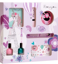 Sminke|Neglelak-Rosajou Sminkesæt - Blush/Læbestift/Neglelak m.m. - 7 Dele