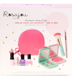 Rosajou Sminke|Neglelak*Sminkesæt - Blush/Læbestift/Neglelak m.m. - 9 Dele