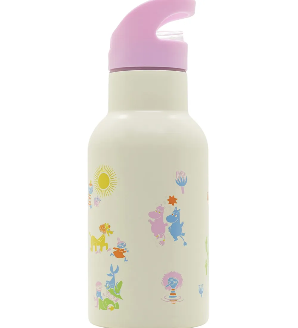 Termoflasker|Drikkedunke-Rätt Start Termoflaske - Mumi - Rustfrit Stål - 340 ml - Rosa