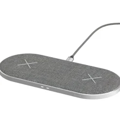 Adaptere Og Opladere-SACKit Oplader - CHARGEit Dual Dock - Wireless - Grå