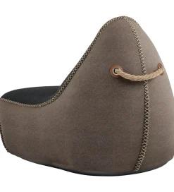 Sækkestole|Stole-SACKit Sækkestol - Canvas Lounge Chair - 96x80x70 cm - Sort/Brun