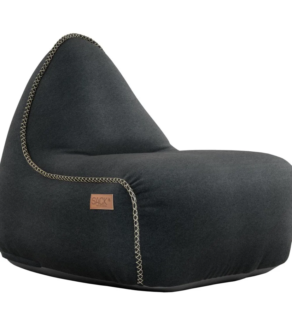 SACKit Sækkestole|Stole*Sækkestol - Canvas Lounge Chair - 96x80x70 cm - Sort