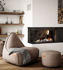 Sækkestole|Stole-SACKit Sækkestol - Canvas Lounge Chair - 96x80x70 cm - Sand