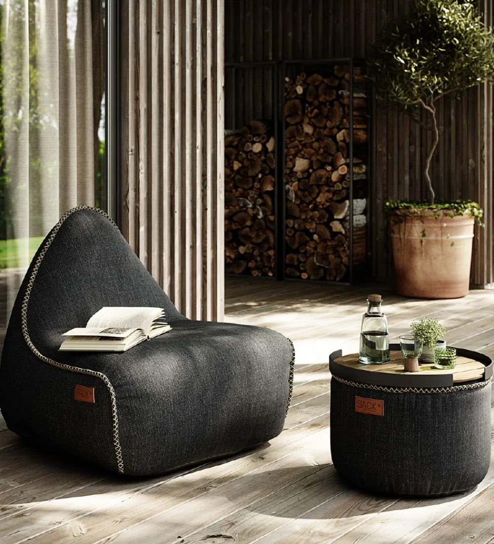 Sækkestole|Stole-SACKit Sækkestol - Cobana Lounge Chair - 96x80x70 - Sort