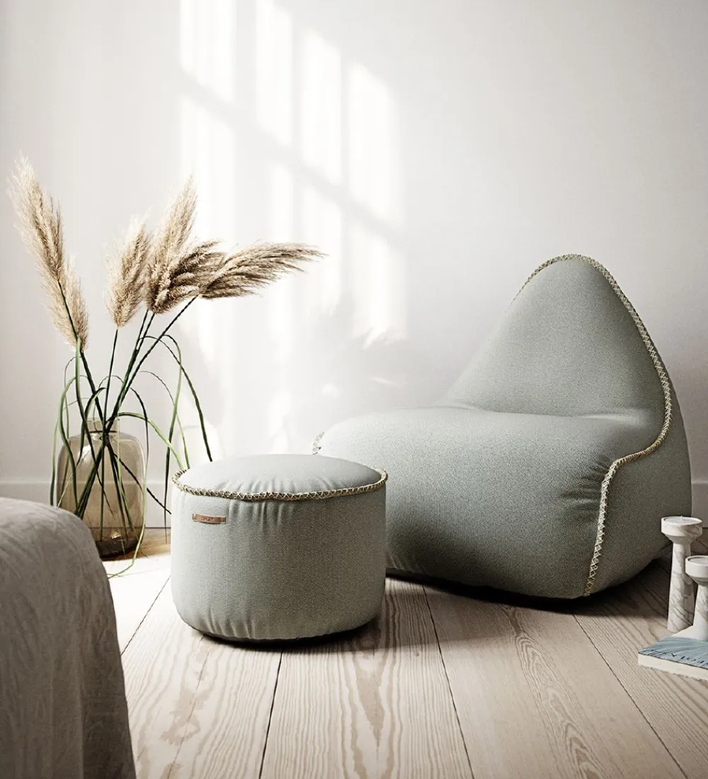 SACKit Sækkestole|Stole*Sækkestol - Cura Lounge Chair - 96x80x70 cm - Grå