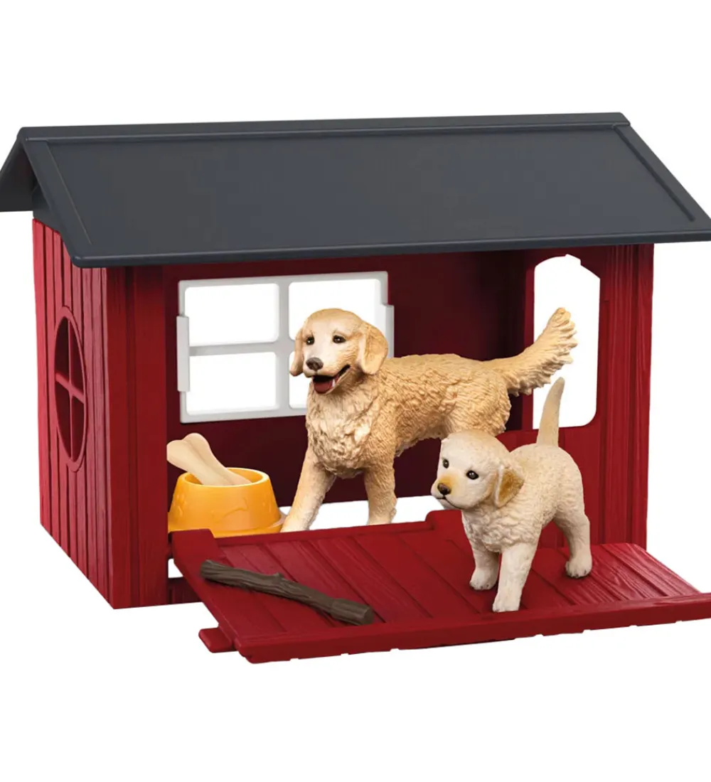 Schleich-Schleich Farm World - Hundekennel m. 2 Golden Retrievers - 42722