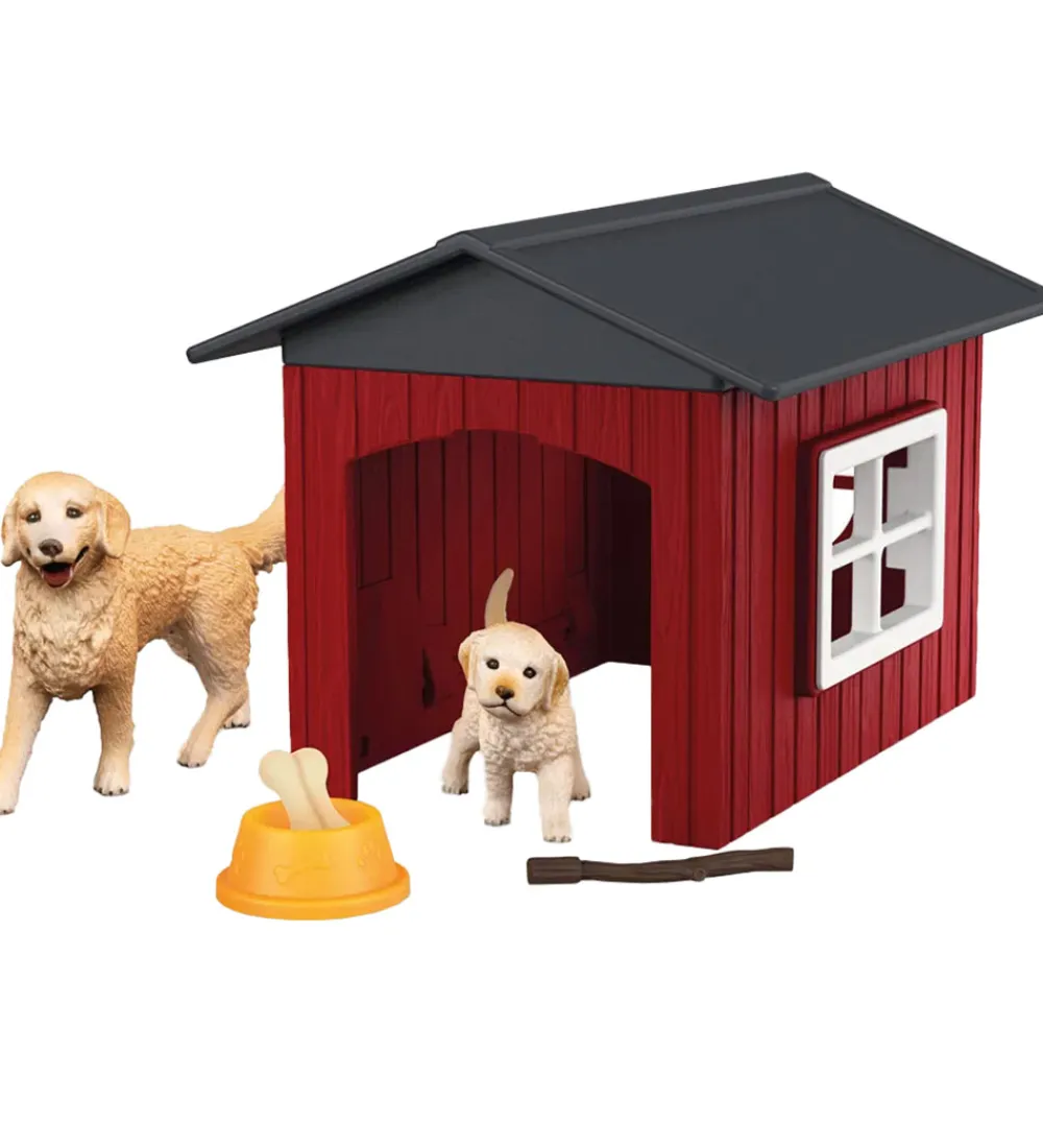 Schleich-Schleich Farm World - Hundekennel m. 2 Golden Retrievers - 42722