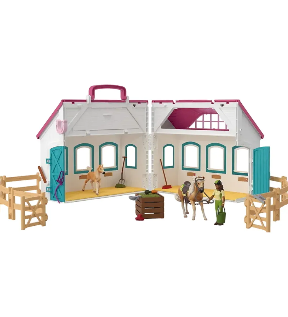 Schleich-Schleich Horse Club - Åben Hestestald - 60 Dele - 42703