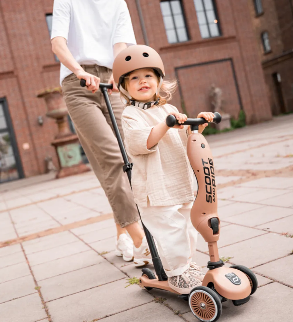 Børnesikkerhed|Cykelhjelme-Scoot and Ride Cykelhjelm - Mocha