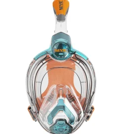 Dykkermasker|Snorkling-Seac Snorkelmaske - Libera Junior - Aquamarina/Orange