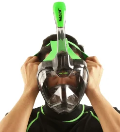 Dykkermasker|Snorkling-Seac Snorkelmaske - Magica L/XL - Sort/Lime