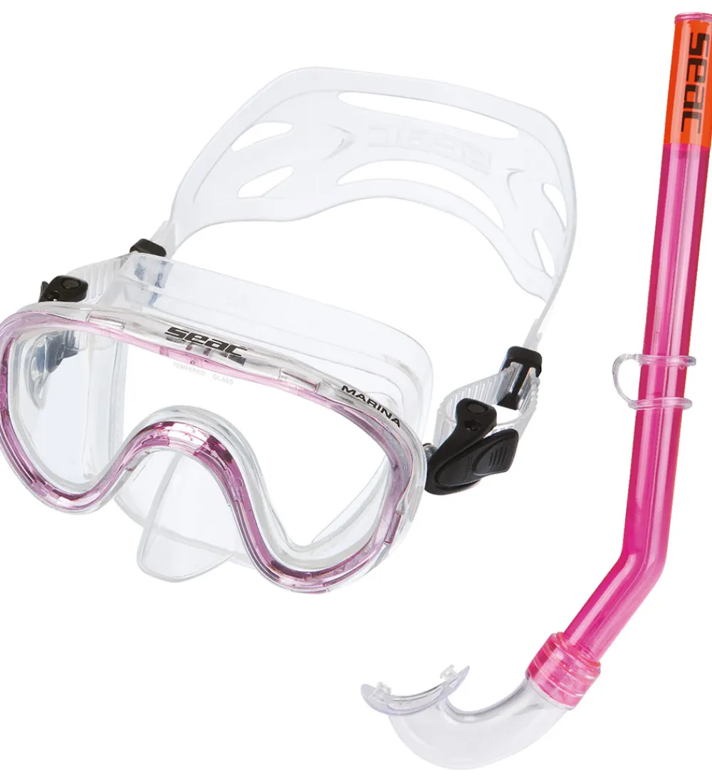 Dykkermasker|Snorkling-Seac Snorkelsæt - Marina - Rosa