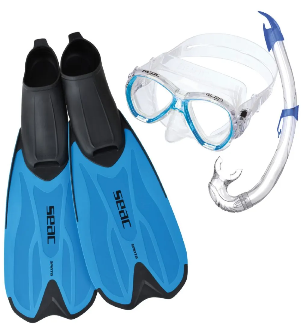 Seac Svømmefødder|Dykkermasker*Snorkelsæt m. Svømmefødder - Tris Spinta MD - Blå