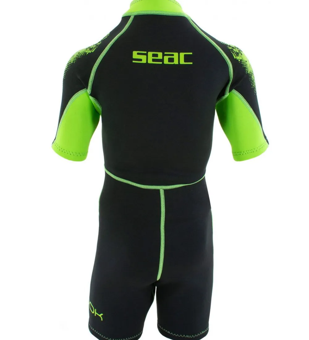 Våddragter|Snorkling-Seac Våddragt - Look Shorty Kid 2,5 mm - Sort/Lime