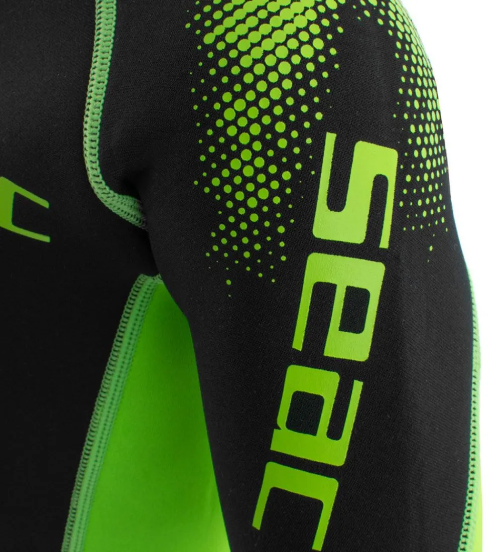 Våddragter|Snorkling-Seac Våddragt - Look Shorty Kid 2,5 mm - Sort/Lime