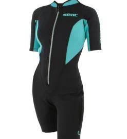 Våddragter|Snorkling-Seac Våddragt - Look Shorty Lady 2,5 mm - Sort/Turkis
